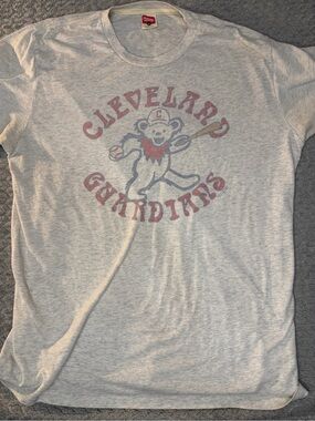 HOMAGE Light Gray Kids Graphic Tee with Red and Navy Mascot